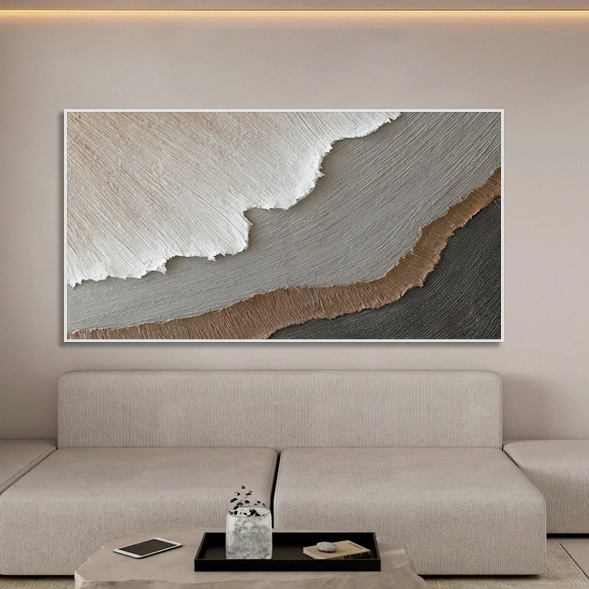 Ocean Waves abstract wall art minimalism texture Oil Paintings